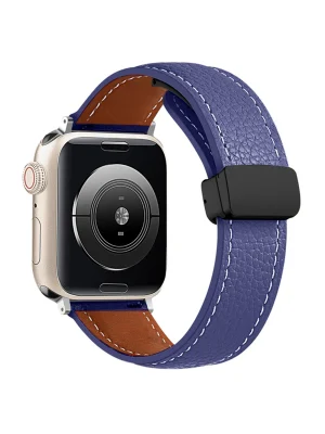 Newface Apple Watch 42mm KR414 Daks Deri Kordon - Lacivert