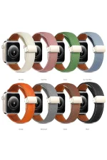 Newface Apple Watch 42mm KR414 Daks Deri Kordon - Pembe - Görsel 2