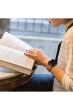 Newface Apple Watch 42mm KR415 Luaz Deri Kordon - Beyaz - Görsel 5