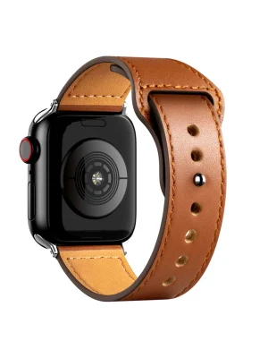 Newface Apple Watch 42mm KR415 Luaz Deri Kordon - Kahverengi