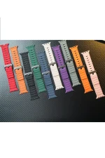 Newface Apple Watch 42mm Magnus Mıknatıslı Silikon Kordon - Mavi - Görsel 2