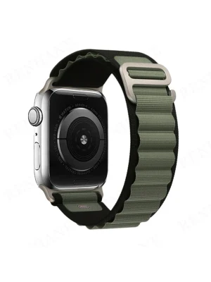 Newface Apple Watch 42mm Mountain Kordon - Siyah-Yeşil
