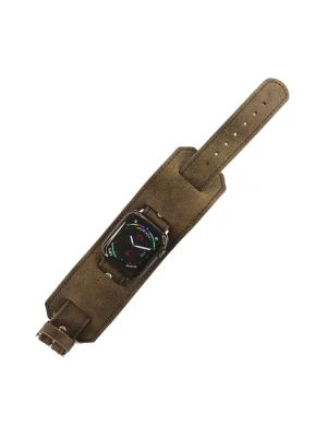 Newface Apple Watch 42mm NL17 Deri Kordon - Kahverengi