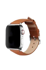 Newface Apple Watch 42mm NL26 Deri Kordon - Taba