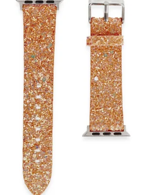 Newface Apple Watch 42mm Starry Taşlı Kordon - Pudra