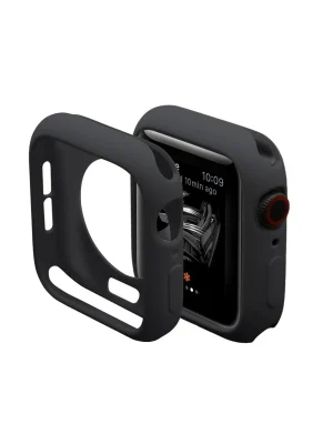 Newface Apple Watch 44mm Silikon Alt Kasa - Siyah