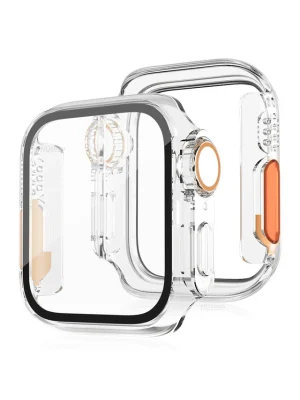 Newface Apple Watch 44mm Watch 49mm Kasa Dönüştürücü ve Ekran Koruyucu - Şeffaf