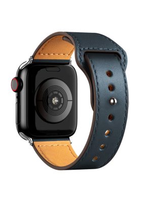 Newface Apple Watch 45mm KR415 Luaz Deri Kordon - Lacivert