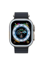 Newface Apple Watch Ultra 49mm Alüminyum Kasa Cam Ekran Koruyucu - Mavi - Görsel 3