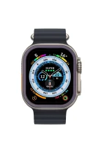 Newface Apple Watch Ultra 49mm Alüminyum Kasa Cam Ekran Koruyucu - Mor - Görsel 3