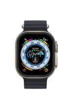 Newface Apple Watch Ultra 49mm Alüminyum Kasa Cam Ekran Koruyucu - Siyah - Görsel 3
