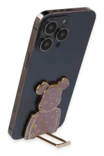 Newface Astro Stand Ayıcık Desenli - Mor - Görsel 3