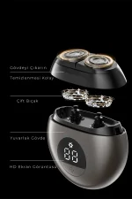 Newface CB-S1 Dijital Şarj Göstergeli Tıraş Makinesi - Gri - Görsel 3