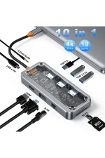 Newface Dönüştürücü 10in1 Hub SW10V - Gri - Görsel 2