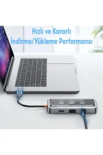 Newface Dönüştürücü 10in1 Hub SW10V - Gri - Görsel 3