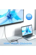 Newface Dönüştürücü 10in1 Hub SW10V - Gri - Görsel 4