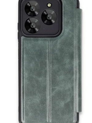 Newface General Mobile Era 30 Kılıf Flip Cover - Koyu Yeşil