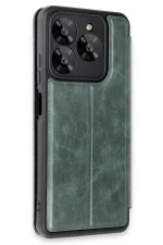 Newface General Mobile Era 50 Kılıf Flip Cover - Koyu Yeşil - Görsel 2