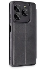 Newface General Mobile Era 50 Kılıf Flip Cover - Siyah - Görsel 2