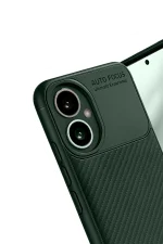 Newface Honor 400 Kılıf Auto Focus Karbon Kapak - Koyu Yeşil - Görsel 3