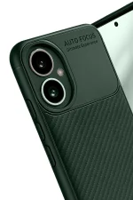 Newface Honor 400 Kılıf Auto Focus Karbon Kapak - Koyu Yeşil - Görsel 4