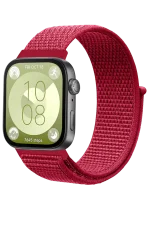 Newface Huawei Fit 4 Hasırlı Cırtcırtlı Kordon - Kırmızı