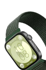 Newface Huawei Fit 4 Hasırlı Cırtcırtlı Kordon - Koyu Yeşil - Görsel 2