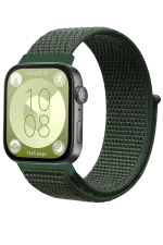 Newface Huawei Fit 4 Hasırlı Cırtcırtlı Kordon - Koyu Yeşil