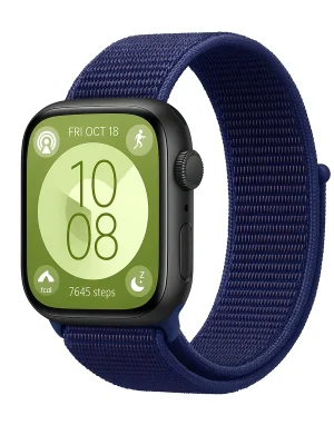 Newface Huawei Fit 4 Hasırlı Cırtcırtlı Kordon - Lacivert-Mürdüm