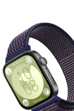 Newface Huawei Fit 4 Hasırlı Cırtcırtlı Kordon - Mavi-Beyaz - Görsel 2