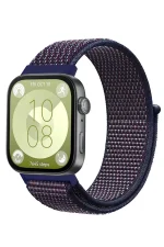 Newface Huawei Fit 4 Hasırlı Cırtcırtlı Kordon - Mavi-Beyaz