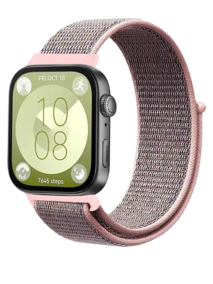 Newface Huawei Fit 4 Hasırlı Cırtcırtlı Kordon - Pembe