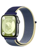 Newface Huawei Fit 4 Hasırlı Cırtcırtlı Kordon - Sarı-Lacivert