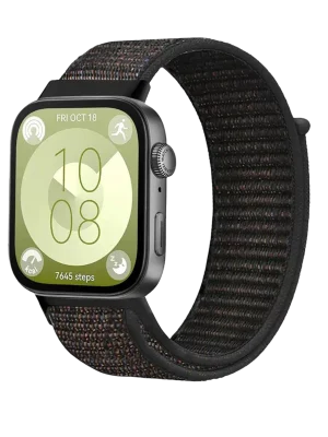 Newface Huawei Fit 4 Hasırlı Cırtcırtlı Kordon - Siyah