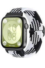 Newface Huawei Fit 4 Star Kordon - Siyah-Beyaz