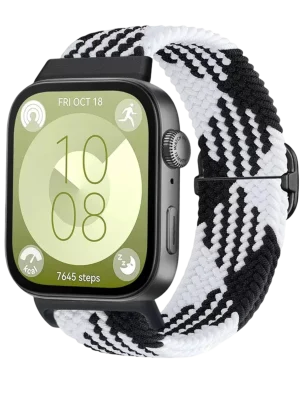 Newface Huawei Fit 4 Star Kordon - Siyah-Beyaz