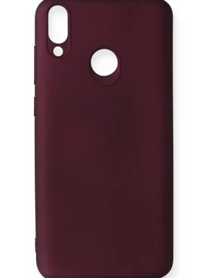 Newface Huawei Honor 8C Kılıf First Silikon - Mürdüm