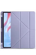 Newface Huawei Honor Pad X9A Kalemlikli Mars Tablet Kılıfı - Açık Mor