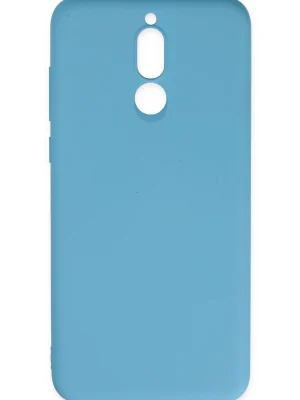 Newface Huawei Mate 10 Lite Kılıf Nano içi Kadife Silikon - Mavi