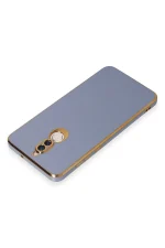 Newface Huawei Mate 10 Lite Kılıf Volet Silikon - Mavi - Görsel 3