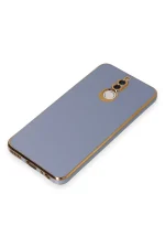 Newface Huawei Mate 10 Lite Kılıf Volet Silikon - Mavi - Görsel 4