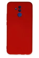 Newface Huawei Mate 20 Lite Kılıf Nano içi Kadife Silikon - Kırmızı
