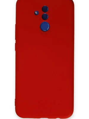 Newface Huawei Mate 20 Lite Kılıf Nano içi Kadife Silikon - Kırmızı