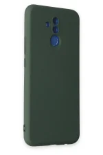 Newface Huawei Mate 20 Lite Kılıf Nano içi Kadife Silikon - Koyu Yeşil - Görsel 2