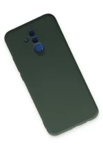 Newface Huawei Mate 20 Lite Kılıf Nano içi Kadife Silikon - Koyu Yeşil - Görsel 3
