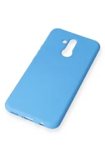 Newface Huawei Mate 20 Lite Kılıf Nano içi Kadife Silikon - Mavi - Görsel 2