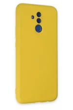 Newface Huawei Mate 20 Lite Kılıf Nano içi Kadife Silikon - Sarı - Görsel 2