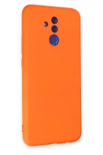 Newface Huawei Mate 20 Lite Kılıf Nano içi Kadife Silikon - Turuncu - Görsel 2