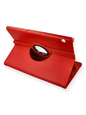Newface Huawei MediaPad T5 10 Kılıf 360 Tablet Deri Kılıf - Kırmızı