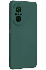 Newface Huawei Nova 9 SE Kılıf Nano içi Kadife Silikon - Koyu Yeşil - Görsel 2